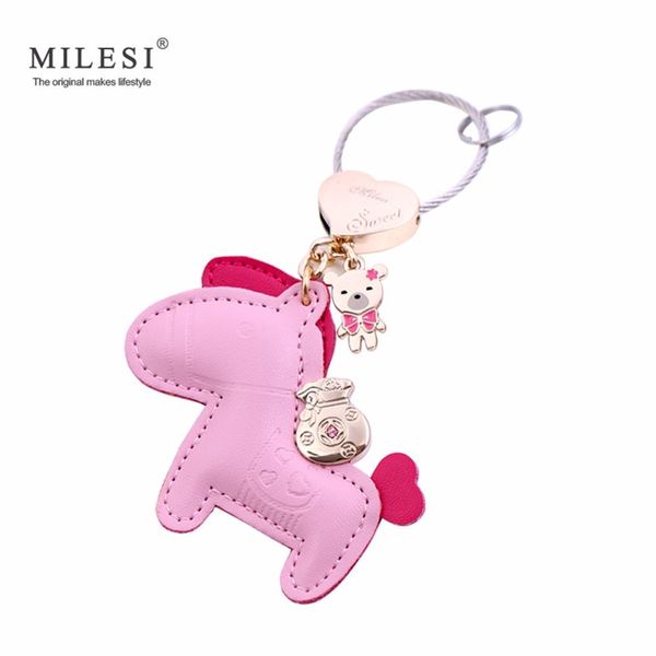 milesi brand leather keychain original design horse key chains, car bag pendant gift for lover keyring trinket k0141 k0142, Silver
milesi brand leather keychain original design horse key chains, car bag pendant gift for lover keyring trinket k0141 k0142, Silver