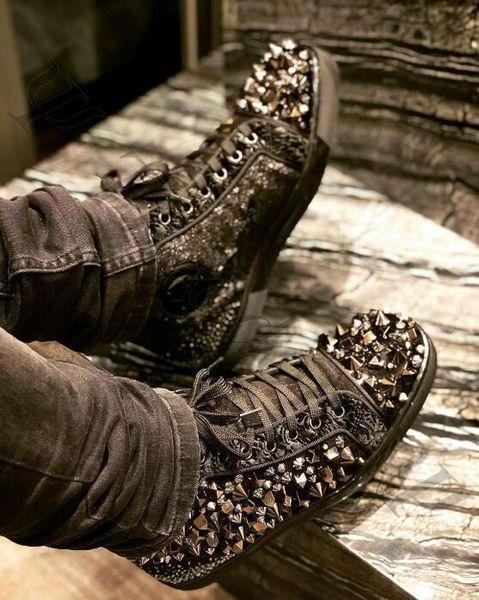 brand designer red bottom sneakers beads & studs * strass casual shoes women men comfortable party dress flat chaussures homme l05, Black
brand designer red bottom sneakers beads & studs * strass casual shoes women men comfortable party dress flat chaussures homme l05, Black