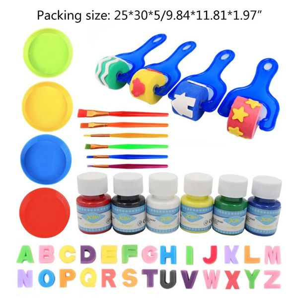 46pcs/set diy graffiti plastic handle roller sponge brush children drawing toys q1qf
46pcs/set diy graffiti plastic handle roller sponge brush children drawing toys q1qf