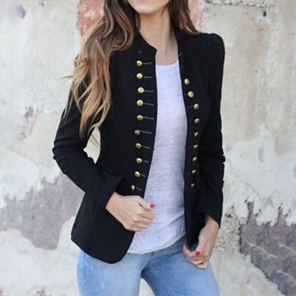 2019 women vintage jacket slim fit gothic party steampunk jackets white black double breasted stand fashion women jacket outwear, Black;brown
2019 women vintage jacket slim fit gothic party steampunk jackets white black double breasted stand fashion women jacket outwear, Black;brown