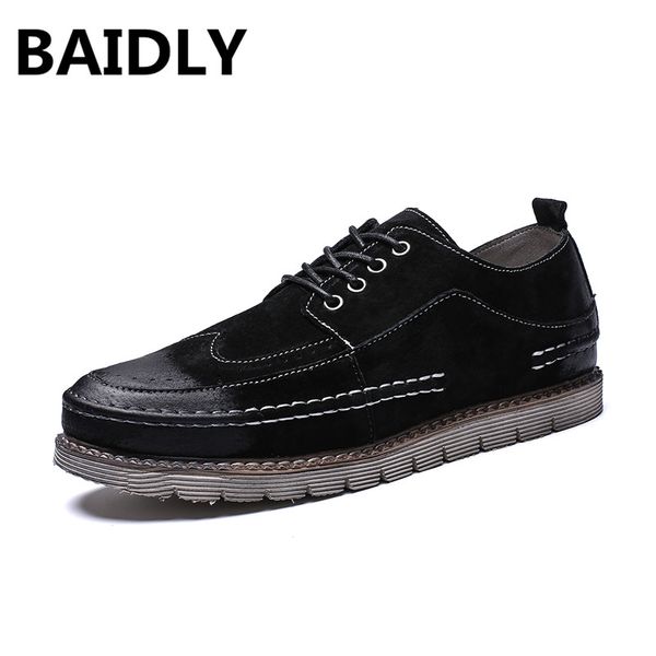 baidly genuine leather men boots leather sewing thread men ankle boots britain style casual shoes, Black
baidly genuine leather men boots leather sewing thread men ankle boots britain style casual shoes, Black