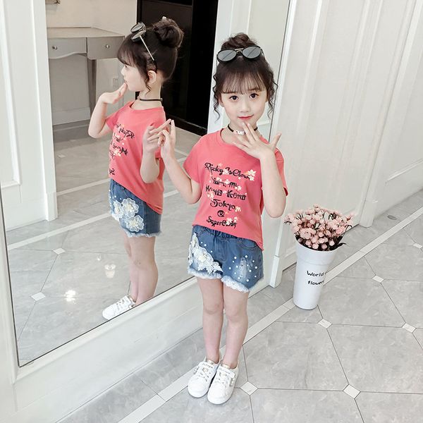 clothing sets fashion little girls set floral printing t-shirt & denim shorts summer korean cute toddler teenager kids outfit, White
clothing sets fashion little girls set floral printing t-shirt & denim shorts summer korean cute toddler teenager kids outfit, White