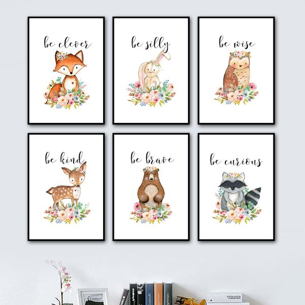 deer bear owl raccoon wall art canvas painting nordic posters and prints nursery wall pictures baby kids room decor
deer bear owl raccoon wall art canvas painting nordic posters and prints nursery wall pictures baby kids room decor