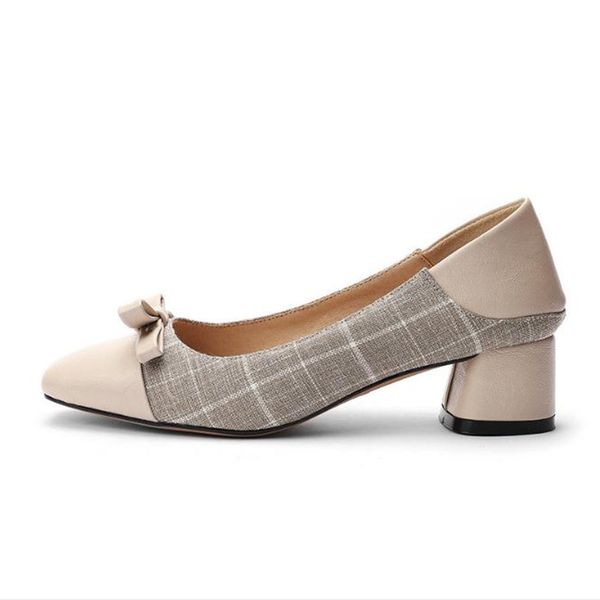 spring new women shoes high heels women pumps fashion bow round toe plus size chunky heel work shoes simple middle heel shoe, Black
spring new women shoes high heels women pumps fashion bow round toe plus size chunky heel work shoes simple middle heel shoe, Black