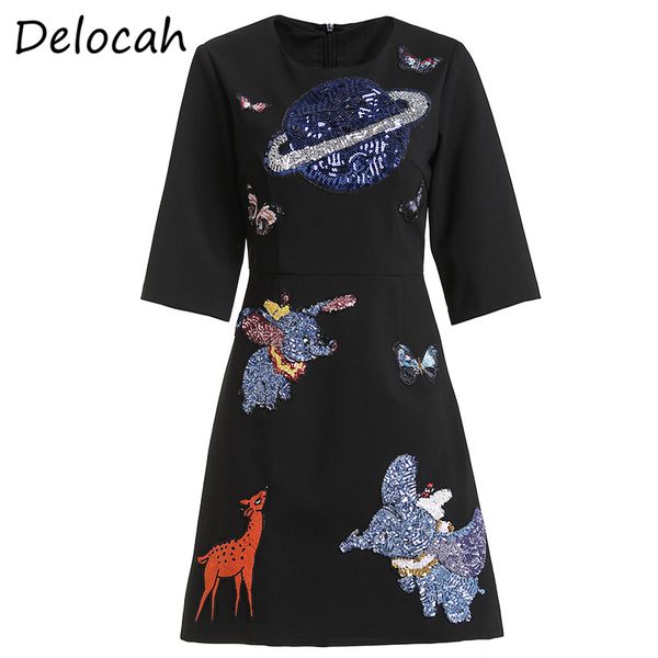 delocah spring summer dress fashion ruwan women half sleeve gorgeous embroidery sequined elegan slim lady mini dresses vestidos, Black;gray
delocah spring summer dress fashion ruwan women half sleeve gorgeous embroidery sequined elegan slim lady mini dresses vestidos, Black;gray