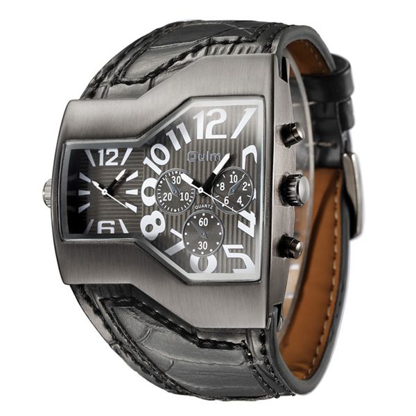 2019 Oulm Brand Quartz Watch Male Square Dial Sport Wristwatches Multiple Time Zone Mens Designer Watches Men Watch
2019 Oulm Brand Quartz Watch Male Square Dial Sport Wristwatches Multiple Time Zone Mens Designer Watches Men Watch