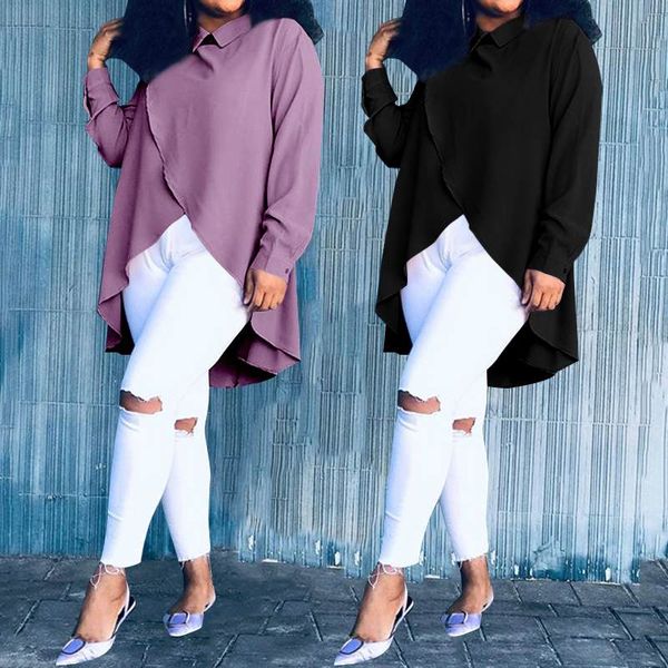 women's casual office blouses celmia female autumn long sleeve lapel asymmetrical shirts loose tunic oversized work blusas, White
women's casual office blouses celmia female autumn long sleeve lapel asymmetrical shirts loose tunic oversized work blusas, White