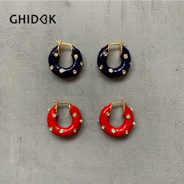 ghidbk blue red color solid round hoop earrings for women minimalist crystal earrings statement thick hoops wholesale, Golden
ghidbk blue red color solid round hoop earrings for women minimalist crystal earrings statement thick hoops wholesale, Golden