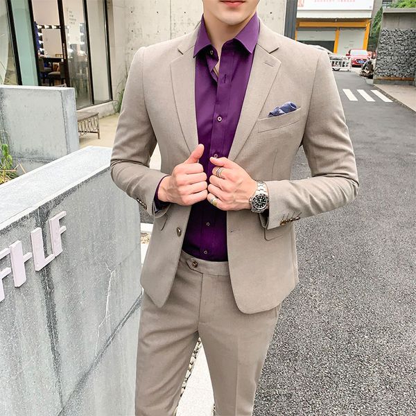 2020 men suit wedding suits for men notch collar 2 piece slim fit khaki suit mens gray tuxedo custom groom man party blazer, White;black
2020 men suit wedding suits for men notch collar 2 piece slim fit khaki suit mens gray tuxedo custom groom man party blazer, White;black