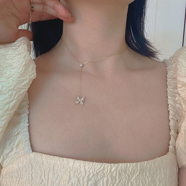 aomu 2020 korea simple butterfly bowknot clavicle chain adjustable pull necklace fashion for women jewelry party gifts, Silver
aomu 2020 korea simple butterfly bowknot clavicle chain adjustable pull necklace fashion for women jewelry party gifts, Silver