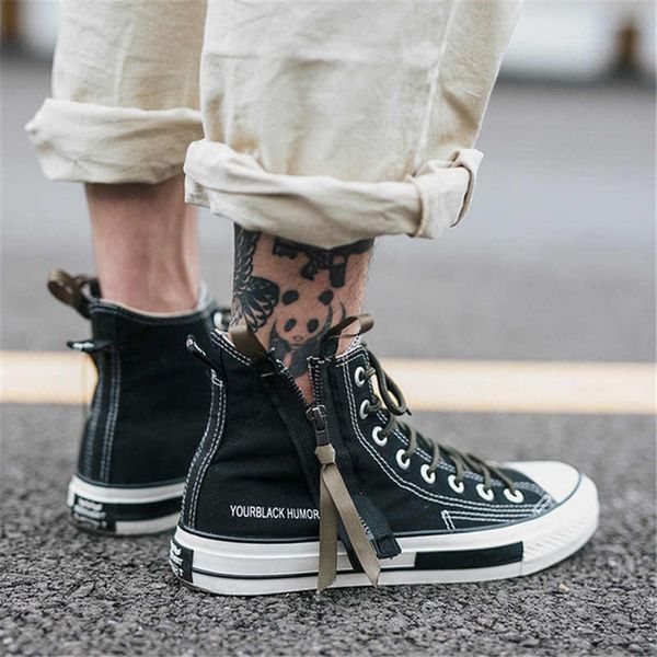 men high canvas shoes lace-up sneakers casual shoes with side zipper classic style black high quality
men high canvas shoes lace-up sneakers casual shoes with side zipper classic style black high quality