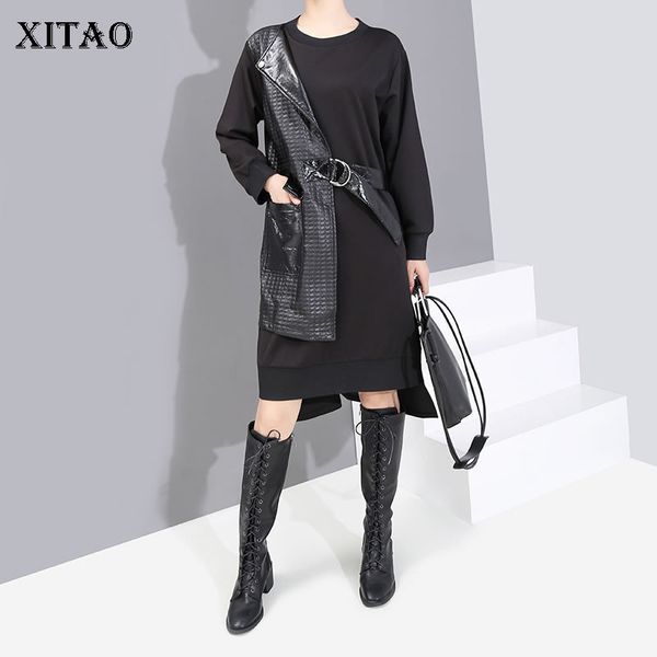 xitao cross border bandage dress women fashion new black patchwork full sleeve 2019 winter pleated elegant casual dress dmy1746, Black;gray
xitao cross border bandage dress women fashion new black patchwork full sleeve 2019 winter pleated elegant casual dress dmy1746, Black;gray