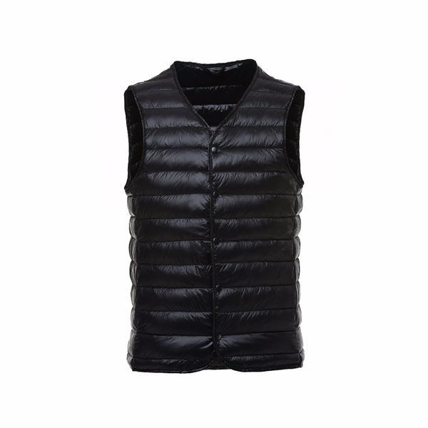 autumn winter new mens waistcoat ultra-light down vest sleeveless collarless jacket male casual solid color single-breasted vest, Black;white
autumn winter new mens waistcoat ultra-light down vest sleeveless collarless jacket male casual solid color single-breasted vest, Black;white