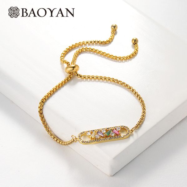 baoyan simple colorful cz crystal round oval geometric charm bracelet brass black/silver/rose gold/gold bracelet for women
baoyan simple colorful cz crystal round oval geometric charm bracelet brass black/silver/rose gold/gold bracelet for women