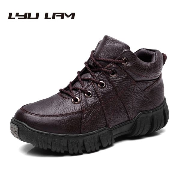 strong men genuine leather snow boots vintage outdoor ankle rubber boot men waterproof work shoes super warm men's winter shoes, Black
strong men genuine leather snow boots vintage outdoor ankle rubber boot men waterproof work shoes super warm men's winter shoes, Black