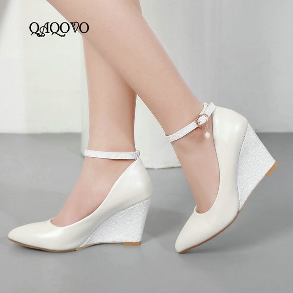 women shoes sequined wedges pumps fashion buckle white high heels pointed toe spring summer party shoes woman black pink
women shoes sequined wedges pumps fashion buckle white high heels pointed toe spring summer party shoes woman black pink