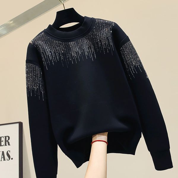 women loose bf style hoodies space cotton diamond long sleeve warm thick coat female fall winter black sweatshirt basic pullover
women loose bf style hoodies space cotton diamond long sleeve warm thick coat female fall winter black sweatshirt basic pullover