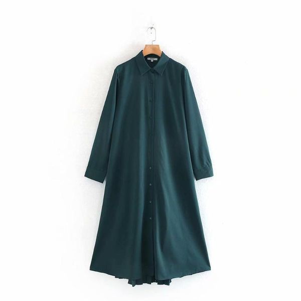 casual dresses 2021 women fashion solid color back pleated shirtdress female turn down collar vestidos chic straight ds3357, Black;gray
casual dresses 2021 women fashion solid color back pleated shirtdress female turn down collar vestidos chic straight ds3357, Black;gray