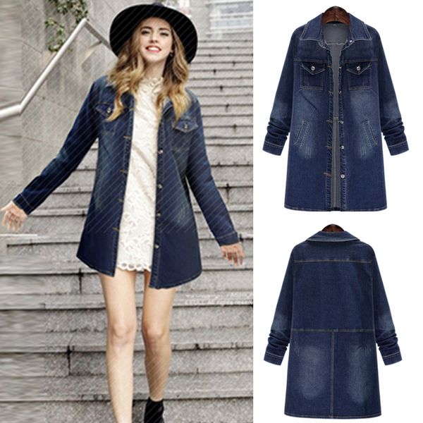 jaycosin spring autumn denim jacket women large size retro loose coat single-breasted cowboy woman outerwear 19july30, Black;brown
jaycosin spring autumn denim jacket women large size retro loose coat single-breasted cowboy woman outerwear 19july30, Black;brown
