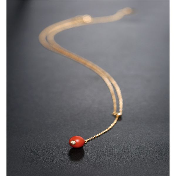 dmbs030 liangshan south red agate pendant female day genuine yellow 14k gold injectuon necklace girlfriend gift, Silver
dmbs030 liangshan south red agate pendant female day genuine yellow 14k gold injectuon necklace girlfriend gift, Silver