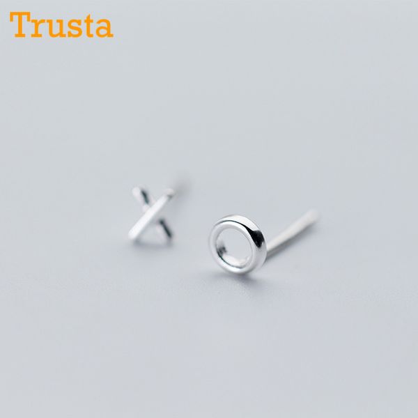 trusta 100% 925 sterling silver 2018 women jewelry fashion cute tiny asymmetric x o stud earrings for daughter girls ds316, Golden;silver
trusta 100% 925 sterling silver 2018 women jewelry fashion cute tiny asymmetric x o stud earrings for daughter girls ds316, Golden;silver