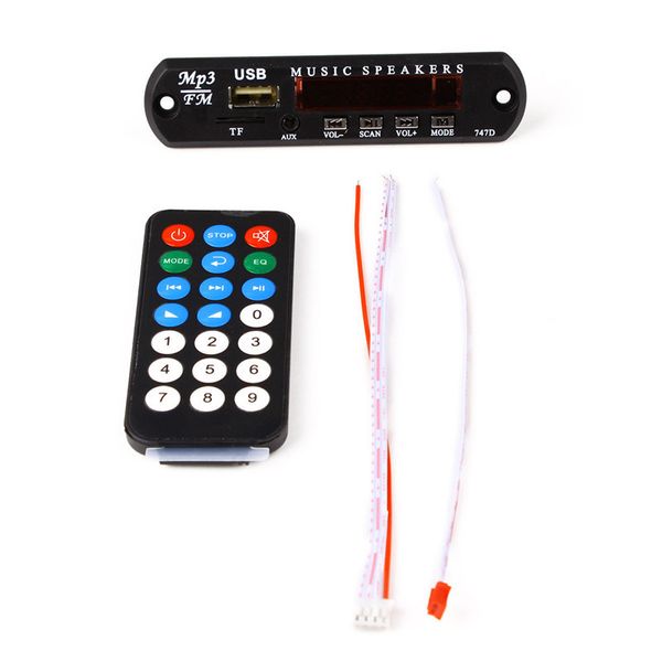 

bluetooth mp3 player with sd card slot/usb/fm decoder board 5v 12v audio module remote decoding board usb tf fm radio for car