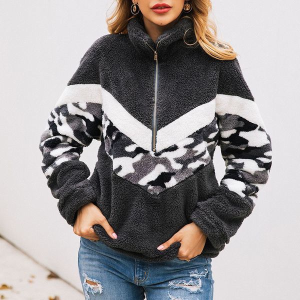 elegant women fur sweatshirts coat winter warm casual long sleeve zipper pullovers ladies patchowork hoodies outwear jackets, Black
elegant women fur sweatshirts coat winter warm casual long sleeve zipper pullovers ladies patchowork hoodies outwear jackets, Black