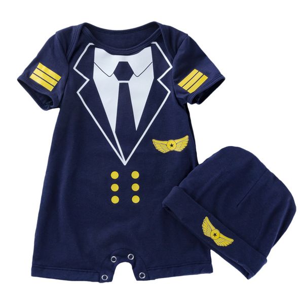 fashionable and comfortable cartoon fake two-piece uniform baby boys' rompers, Blue
fashionable and comfortable cartoon fake two-piece uniform baby boys' rompers, Blue