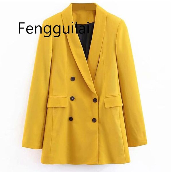 2019 women double breasted long blazers office lady small suit jacket ladies leisure yellow blazer loose coat streetwear, White;black
2019 women double breasted long blazers office lady small suit jacket ladies leisure yellow blazer loose coat streetwear, White;black