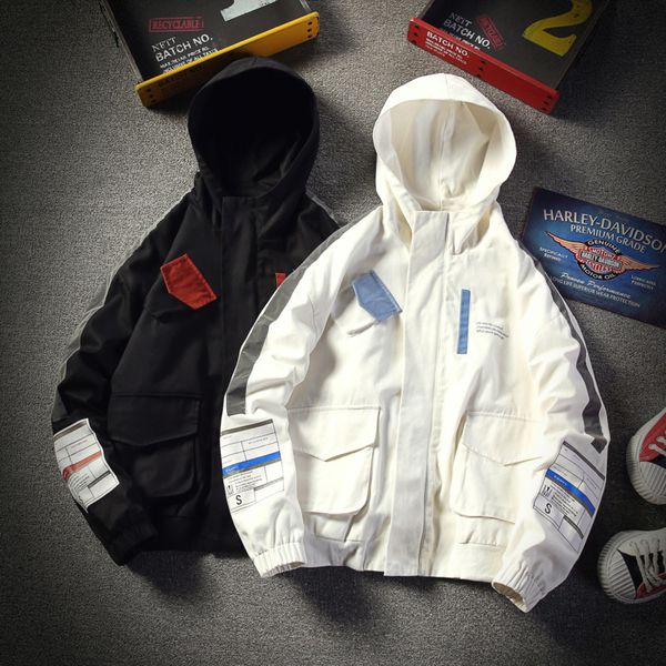 spring new jacket men fashion contrast color reflective strip casual hooded jacket man streetwear hip hop loose bomber, Black;brown
spring new jacket men fashion contrast color reflective strip casual hooded jacket man streetwear hip hop loose bomber, Black;brown