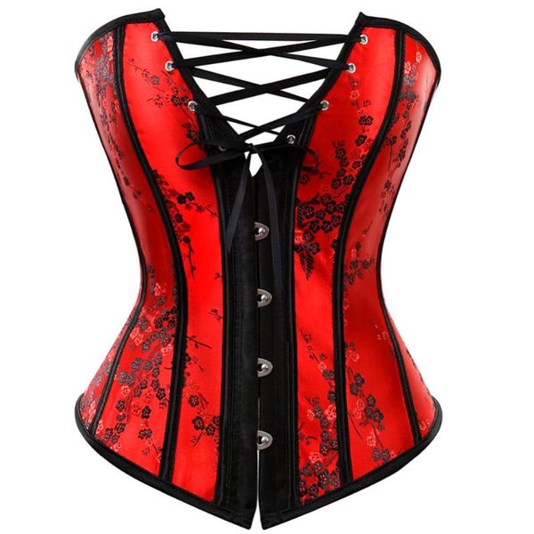 ladies lace through floral jacquard overbust corset waist cincher plum flower pattern bustier plus size s-6xl lingerie, Black;white
ladies lace through floral jacquard overbust corset waist cincher plum flower pattern bustier plus size s-6xl lingerie, Black;white