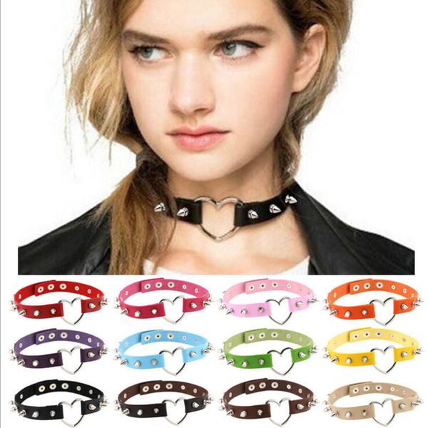 fashion anime necklaces for women 2019 gothic punk style harajuku alloy heart rivet pendant pu leather choker necklace, Golden;silver
fashion anime necklaces for women 2019 gothic punk style harajuku alloy heart rivet pendant pu leather choker necklace, Golden;silver