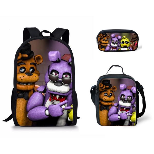 fashion 3pcs/set kids book bags set five nights at freddys design primary students school backpack mochila children school bags
fashion 3pcs/set kids book bags set five nights at freddys design primary students school backpack mochila children school bags