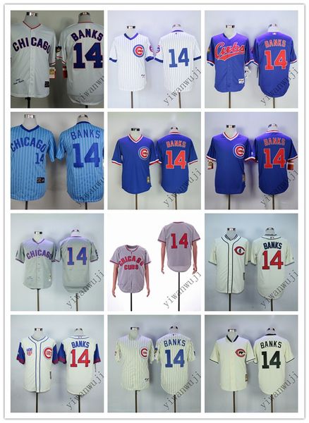 Cub 14 bink white blue grey ba eball throwback jer ey hirt titched quality
Cub 14 bink white blue grey ba eball throwback jer ey hirt titched quality