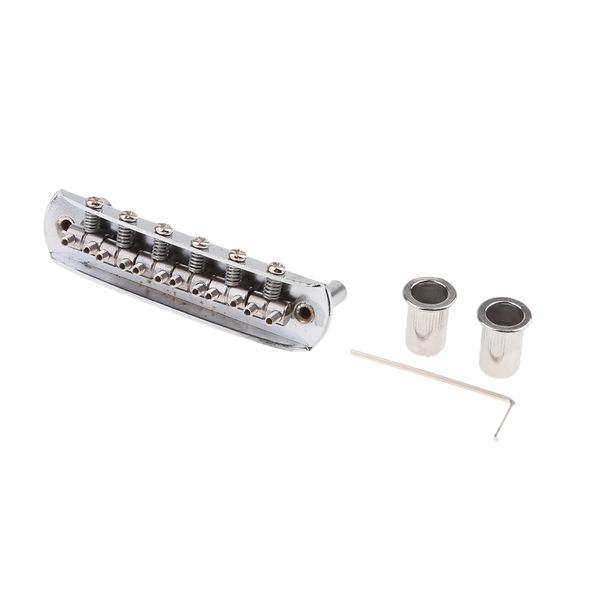alloy electric guitar bridge parts with wrench tailpiece, for guitarist luthier, silver
alloy electric guitar bridge parts with wrench tailpiece, for guitarist luthier, silver
