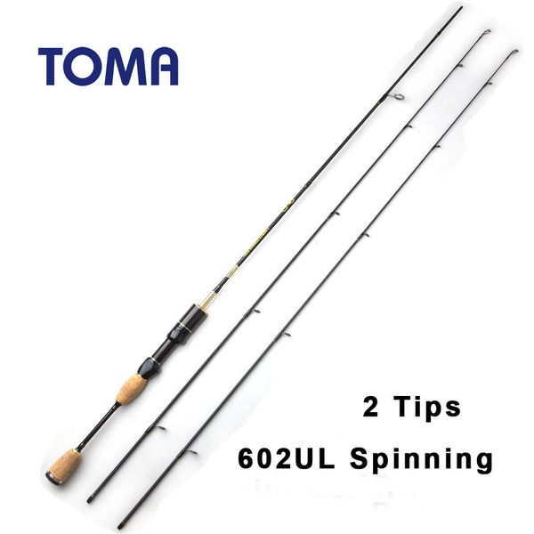 toma spinning rod casting 2 tips 1.8m ultralight 0.8-5g 2-5lb 98% carbon fiber soft fishing rod pesca peche fishing tackle
toma spinning rod casting 2 tips 1.8m ultralight 0.8-5g 2-5lb 98% carbon fiber soft fishing rod pesca peche fishing tackle