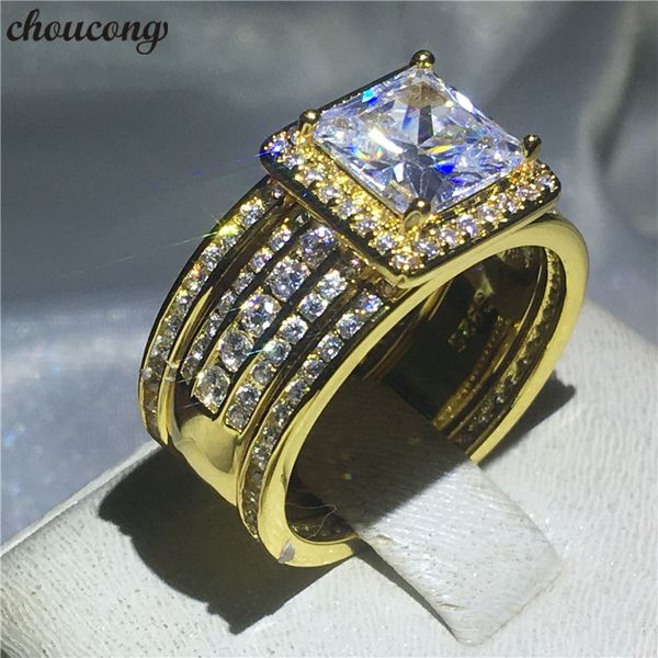 choucong 3-in-1 ring princess cut clear 5a zircon cz yellow gold filled 925 silver engagement wedding band rings for women men, Slivery;golden
choucong 3-in-1 ring princess cut clear 5a zircon cz yellow gold filled 925 silver engagement wedding band rings for women men, Slivery;golden
