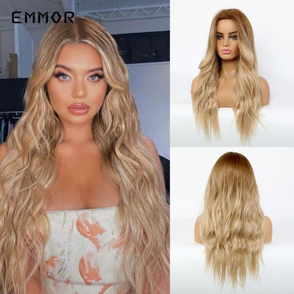 еммора long amber root ombre golden blonde волнистые синтетические парики волос с челкой высокой температуры layered парик ежедневно для жен, Black
еммора long amber root ombre golden blonde волнистые синтетические парики волос с челкой высокой температуры layered парик ежедневно для жен, Black