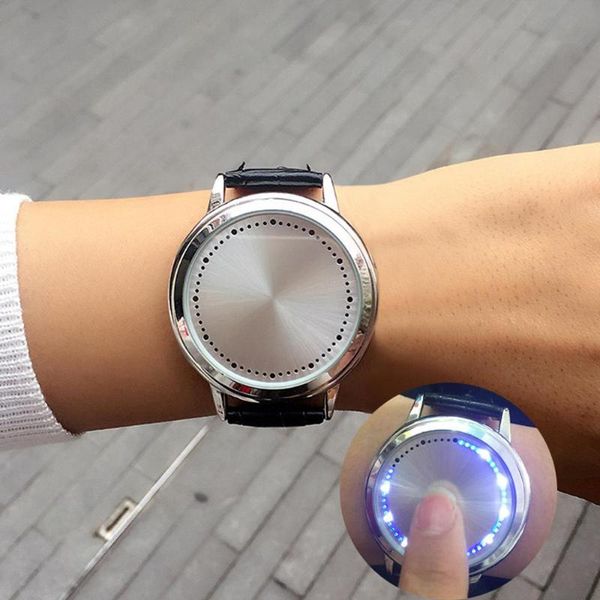 unique men personality digital wrist watch sport led clock quartz precise movement analog new design life waterproof watches, Slivery;brown
unique men personality digital wrist watch sport led clock quartz precise movement analog new design life waterproof watches, Slivery;brown