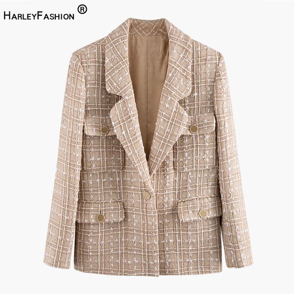 harleyfashion fall winter luxury style chic design tweed thick coat buttons outerwear women loose jackets high quality, Black;brown
harleyfashion fall winter luxury style chic design tweed thick coat buttons outerwear women loose jackets high quality, Black;brown