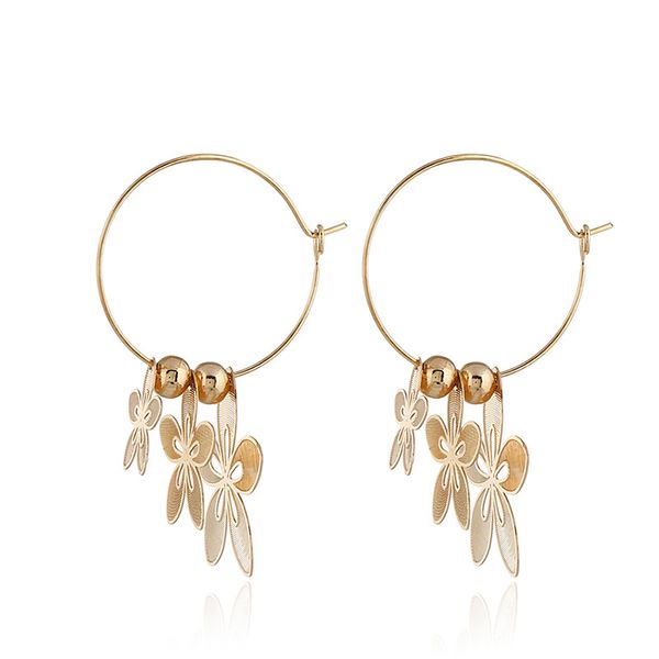2018 new style europe and america pastoral style flower ear stud circle pendant earrings women's foreign trade -current, Silver
2018 new style europe and america pastoral style flower ear stud circle pendant earrings women's foreign trade -current, Silver