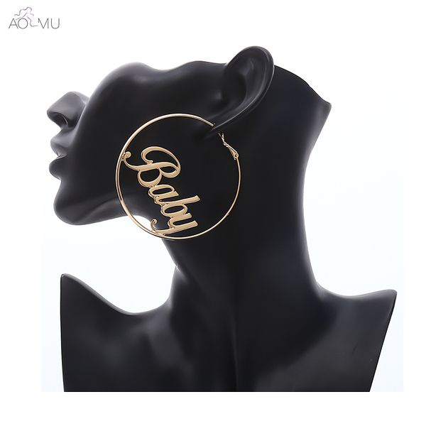 aomu fashion exaggerate baby letter metal matte big hollow round circle large loop hoop earrings gift for women girl birthday, Golden
aomu fashion exaggerate baby letter metal matte big hollow round circle large loop hoop earrings gift for women girl birthday, Golden