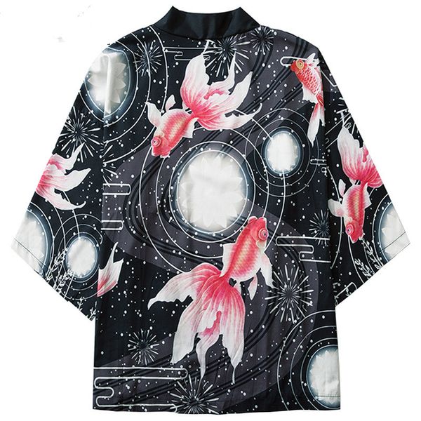 sifan 2020 japanese kimono jacket koi fish printed harajuku hip hop men japan style streetwear jacket summer thin clothes loose kimono, Black;brown
sifan 2020 japanese kimono jacket koi fish printed harajuku hip hop men japan style streetwear jacket summer thin clothes loose kimono, Black;brown
