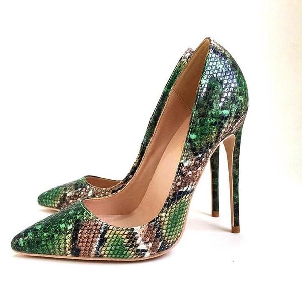 2019 fashion women wedding multi green snake leather poined toes high heeled heels shoes stiletto heel shoes pumps 12cm 10cm, Black
2019 fashion women wedding multi green snake leather poined toes high heeled heels shoes stiletto heel shoes pumps 12cm 10cm, Black