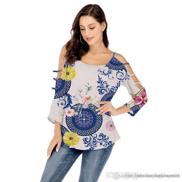 fashion female floral printed shirt women shoulder with hollow out tshirt casual ladies holidays designer clothing, White
fashion female floral printed shirt women shoulder with hollow out tshirt casual ladies holidays designer clothing, White