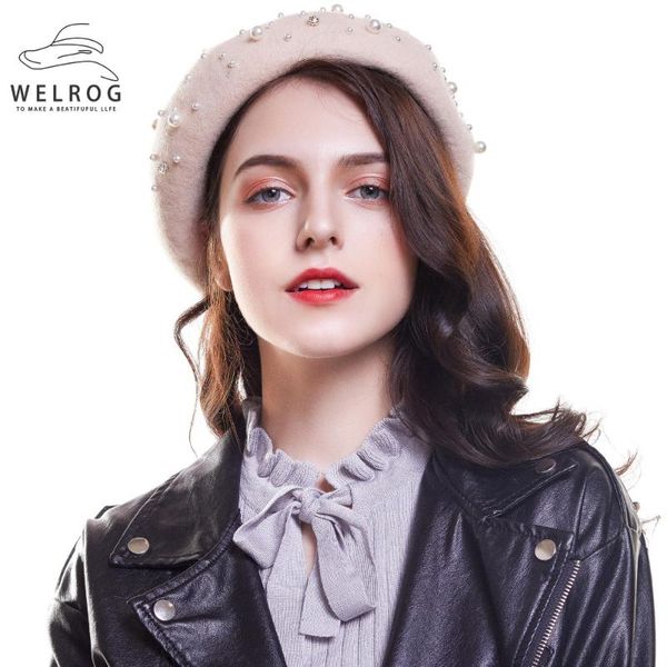 welrog wool beret female winter caps simulated pearl beads winter fall hats for women girl flat gorras planas boina painter cap, Blue;gray
welrog wool beret female winter caps simulated pearl beads winter fall hats for women girl flat gorras planas boina painter cap, Blue;gray