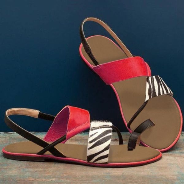 women flat heel sandals 2020 new rome flip-flops slip-on sandals flat heels casual beach shoes#0316, Black