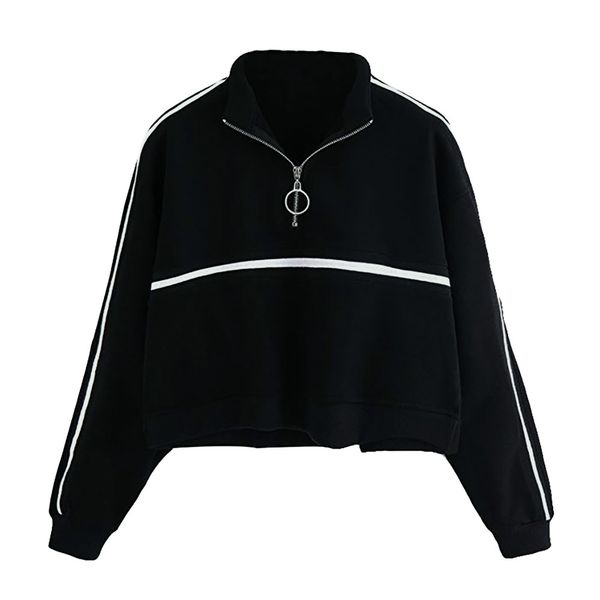 hoodies womens sweatshirt long sleeve tracksuit harajuku zip-up jumper pullover strapless trendy blouse casual sudadera mujer a, Black
hoodies womens sweatshirt long sleeve tracksuit harajuku zip-up jumper pullover strapless trendy blouse casual sudadera mujer a, Black