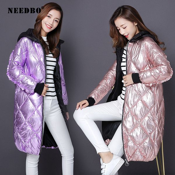 light winter jacket women long parka with hood warm thicken ladies puffer coat glossy parkas mujer casaco jacket coat outwear, Black
light winter jacket women long parka with hood warm thicken ladies puffer coat glossy parkas mujer casaco jacket coat outwear, Black