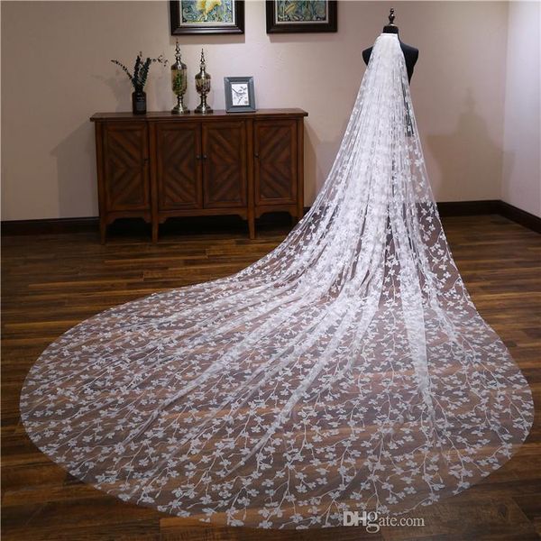 4m long wedding veils cathedral length one layer appliqued tulle sequined bridal veil for women with comb, Black
4m long wedding veils cathedral length one layer appliqued tulle sequined bridal veil for women with comb, Black